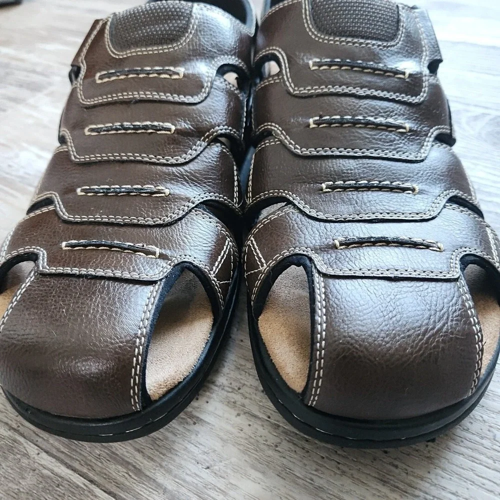 Dockers Searose Brown Fisherman Sandal Memory Foam Fusion Footbed‎ Mens Size 11
